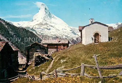 AK / Ansichtskarte Zermatt_VS Findeln mit Matterhorn Zermatt_VS