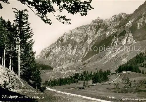 AK / Ansichtskarte Schwaegalp_AR mit Saentis Schwaegalp AR