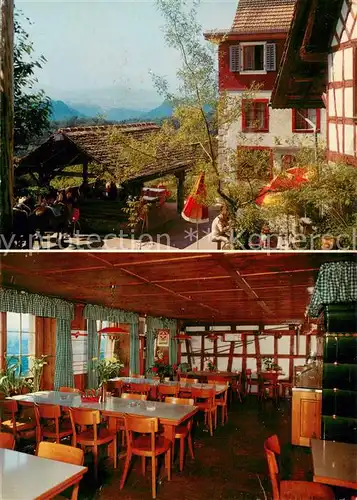 AK / Ansichtskarte Sihlbrugg_ZG Restaurant Schweikhof Gaststube 