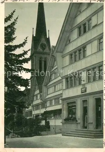 AK / Ansichtskarte Rehetobel Postamt Kirche Rehetobel