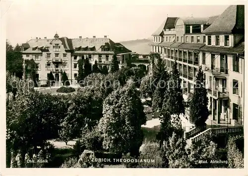 AK / Ansichtskarte Zuerich_ZH Krankenhaus Theodosianum Park Chir Klinik Zuerich_ZH