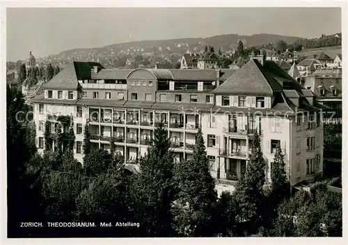 AK / Ansichtskarte Zuerich_ZH Krankenhaus Theodosianum Park Zuerich_ZH