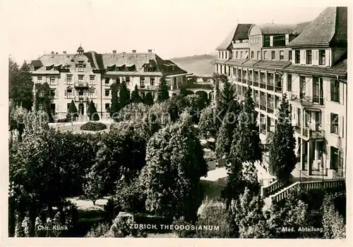 AK / Ansichtskarte Zuerich_ZH Krankenhaus Theodosianum Park Zuerich_ZH