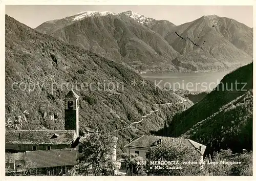 AK / Ansichtskarte Mergoscia Veduta sul Lago Maggiore e Mte Tmaro Mergoscia