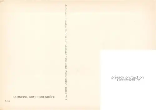 AK / Ansichtskarte Bamberg Domherrenhoefe Fachwerkhaeuser Bamberg