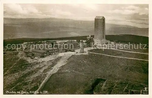 AK / Ansichtskarte Brocken_Harz Fliegeraufnahme Brocken Hotel Brocken Harz