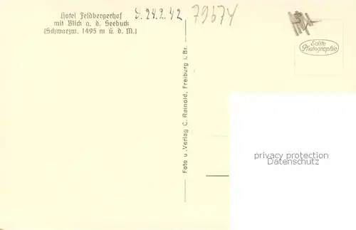 AK / Ansichtskarte Seebuck Hotel Feldbergerhof Schnee Winter Seebuck