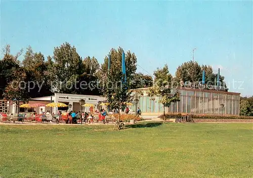 AK / Ansichtskarte Halle_Saale Peissnitzinsel Konsum Gaststaette Saaleaue Halle_Saale