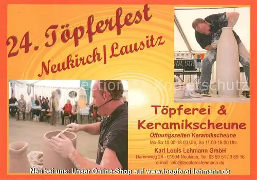 AK / Ansichtskarte Neukirch_Lausitz Toepferei u. Keramikschule Anlass Karte Neukirch_Lausitz