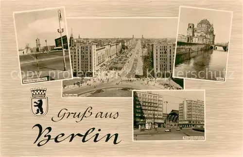 AK / Ansichtskarte Berlin Marx Engels Platz Dom Alexanderplatz Stalinallee Berlin