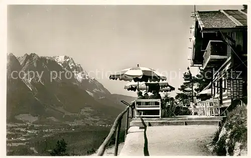 AK / Ansichtskarte St_Martin_Grasberg Aussichtsterrasse gegen Zugspitze St_Martin_Grasberg