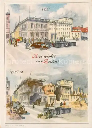 AK / Ansichtskarte Berlin Berlin 1933 und Berlin 1945 46 Berlin