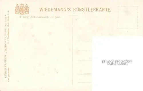 AK / Ansichtskarte Verlag_WIRO_Wiedemann_Nr. Nr.2452 A Triberg Schwarzwald Bergsee 