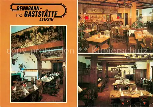 AK / Ansichtskarte Leipzig Rennbahn Gaststaette Jagdzimmer Cafe mit Bar Restaurant Alt Leipzig Leipzig