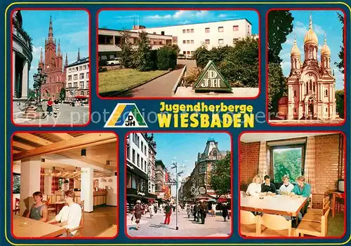AK / Ansichtskarte Wiesbaden Jugendherberge Teilansichten Kirche Wiesbaden