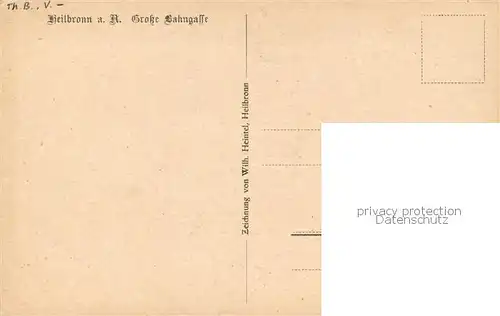 AK / Ansichtskarte Heilbronn_Neckar Grosse Bahngasse 1920 Kuenstlerkarte Wilh. Heintel Heilbronn Neckar