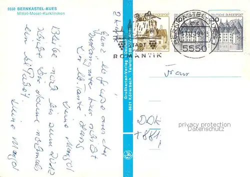 AK / Ansichtskarte Bernkastel Kues Mittel Mosel Kurklinik Teilansichten Bernkastel Kues