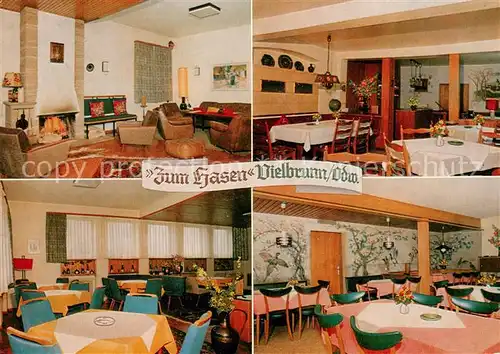 AK / Ansichtskarte Vielbrunn Hotel Pension Zum Hasen Restaurant Kaminzimmer Vielbrunn