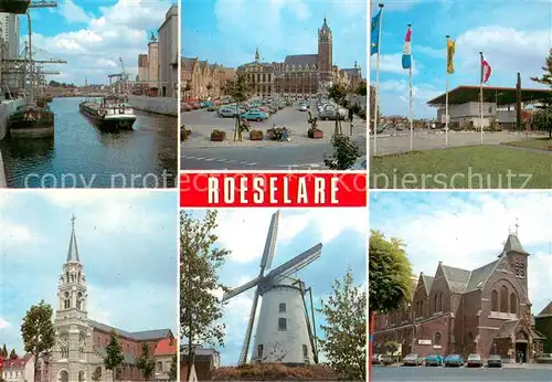 AK / Ansichtskarte Roeselare Haven Grote Markt Station St. Amanduskerk Kazandmolen Rumbeke Kerk Paters Redemptoristen 