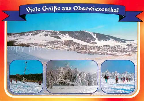 AK / Ansichtskarte Oberwiesenthal_Erzgebirge Winterpanorama Kurort Wintersportzentrum Oberwiesenthal Erzgebirge