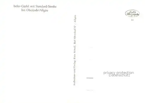 AK / Ansichtskarte Oberjoch Iseler Gipfel mit Ski Standardstrecke Wintersportplatz Allgaeuer Alpen Oberjoch