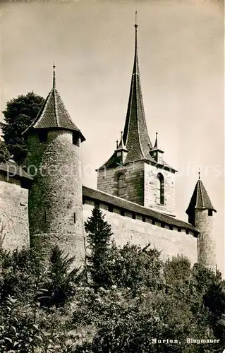 AK / Ansichtskarte Murten_Morat Ringmauer Murten Morat