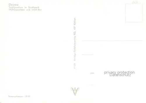 AK / Ansichtskarte Dessau Rosslau Teehaeuschen im Stadtpark  Dessau Rosslau