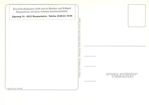 AK / Ansichtskarte Marquartstein Rodelpartie Maerchen  und Wildpark Marquartstein