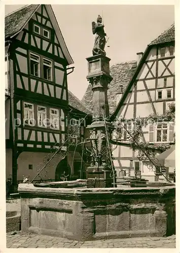 AK / Ansichtskarte Michelstadt MArktplatz Roehrbrunnen Fachwerkhaeuser Michelstadt