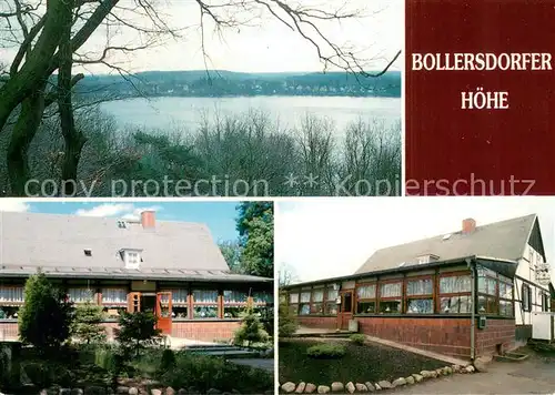 AK / Ansichtskarte Bollersdorf Restaurant Bollersdorfer Hoehe Teilansichten m. See Bollersdorf