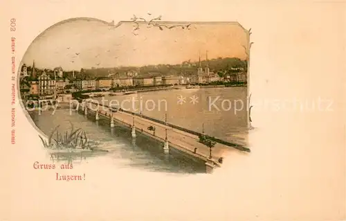 AK / Ansichtskarte Luzern__LU Seebruecke 