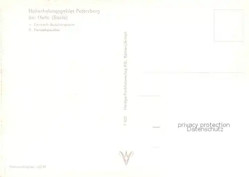 AK / Ansichtskarte Petersberg_Halle Fernseh Aussichtsturm u. fernsehpavillon Petersberg_Halle