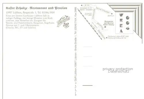 AK / Ansichtskarte Luebben_Spreewald Kaffee Schultze Teilansichten Luebben Spreewald