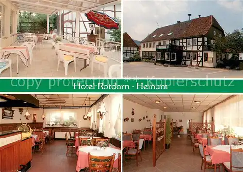 AK / Ansichtskarte Heinum Hotel Rotdorn Teilansichten Fachwerkhaus Heinum