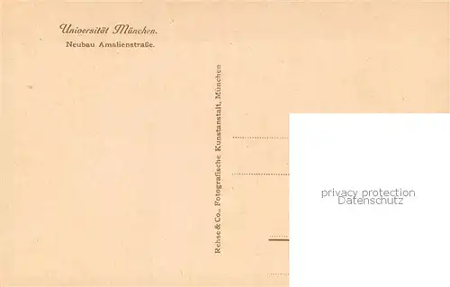 AK / Ansichtskarte Muenchen Universitaet Neubau Amalienstrasse Muenchen