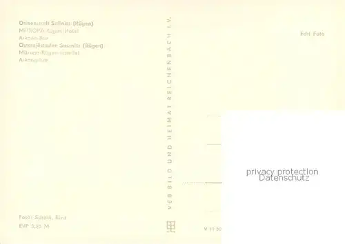 AK / Ansichtskarte Sassnitz_Ostseebad_Ruegen Mitrops Ruegen Hotel Arkona Bar Sassnitz_Ostseebad_Ruegen