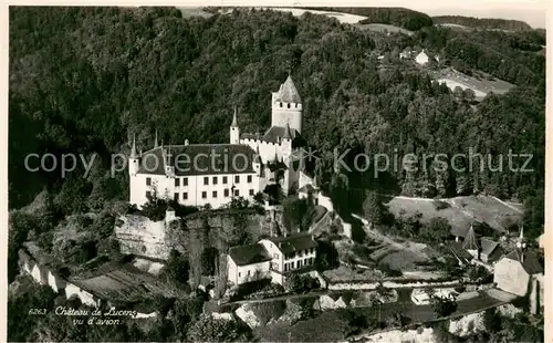 AK / Ansichtskarte Lucens_VD Chateau de Lucens Vue aerienne 