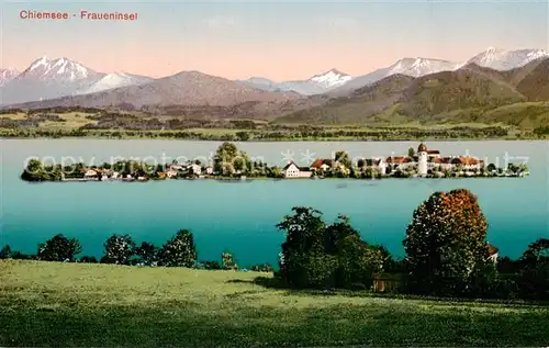 AK / Ansichtskarte Chiemsee Fraueninsel Panorama Chiemsee