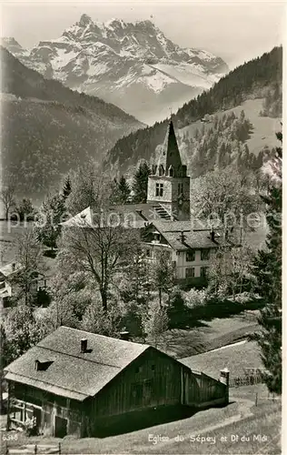 AK / Ansichtskarte Le_Sepey Eglise du Sepey et Dt du Midi Le_Sepey