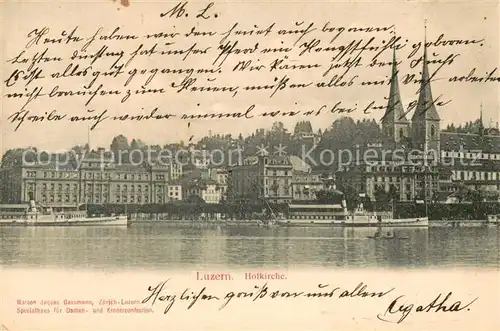 AK / Ansichtskarte Luzern_Vierwaldstaettersee Hofkirche Luzern_Vierwaldstaettersee