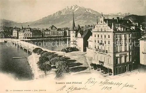 AK / Ansichtskarte Luzern_Vierwaldstaettersee mit Pilatus Luzern_Vierwaldstaettersee