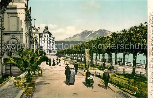 AK / Ansichtskarte Luzern_Vierwaldstaettersee Promenade vor dem Kursaal Luzern_Vierwaldstaettersee