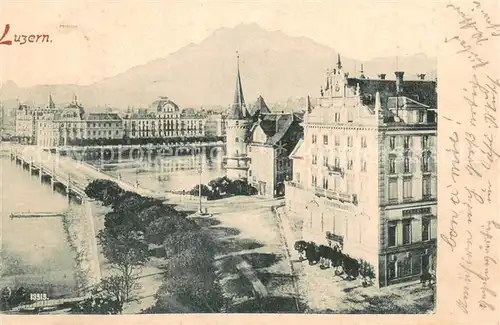 AK / Ansichtskarte Luzern_Vierwaldstaettersee Panorama mit Pilatus Luzern_Vierwaldstaettersee