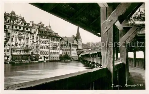 AK / Ansichtskarte Luzern_Vierwaldstaettersee Kapellbruecke Luzern_Vierwaldstaettersee