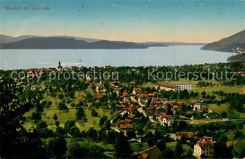 AK / Ansichtskarte Oberarth Panorama mit Zugersee Militaerpost Oberarth