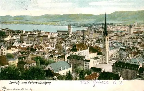 AK / Ansichtskarte Zuerich_ZH Blick vom Polytechnikum Zuerich_ZH