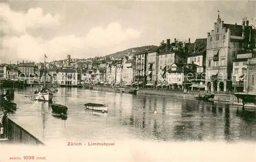 AK / Ansichtskarte Zuerich_ZH Limmatquai Zuerich_ZH