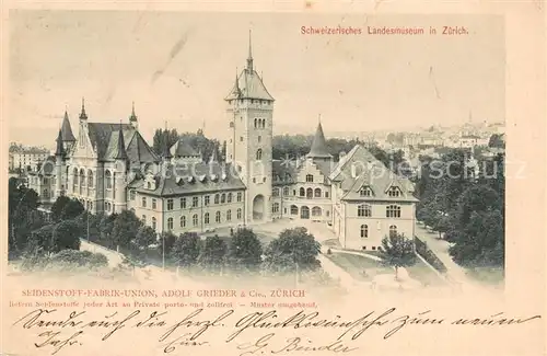 AK / Ansichtskarte Zuerich_ZH Schweizerisches Landesmuseum Zuerich_ZH