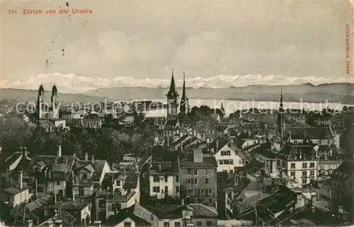 AK / Ansichtskarte Zuerich_ZH Blick von der Urania Zuerich_ZH