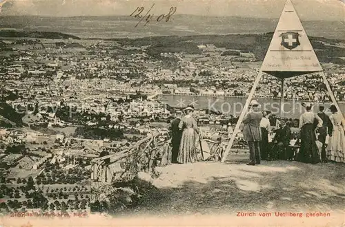 AK / Ansichtskarte Zuerich_ZH Blick vom Uetliberg Zuerich_ZH